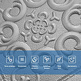Самоклеюча декоративна настінно-стельова панель срібний візерунок 700x700x5мм (181) SW-00000481, фото 4