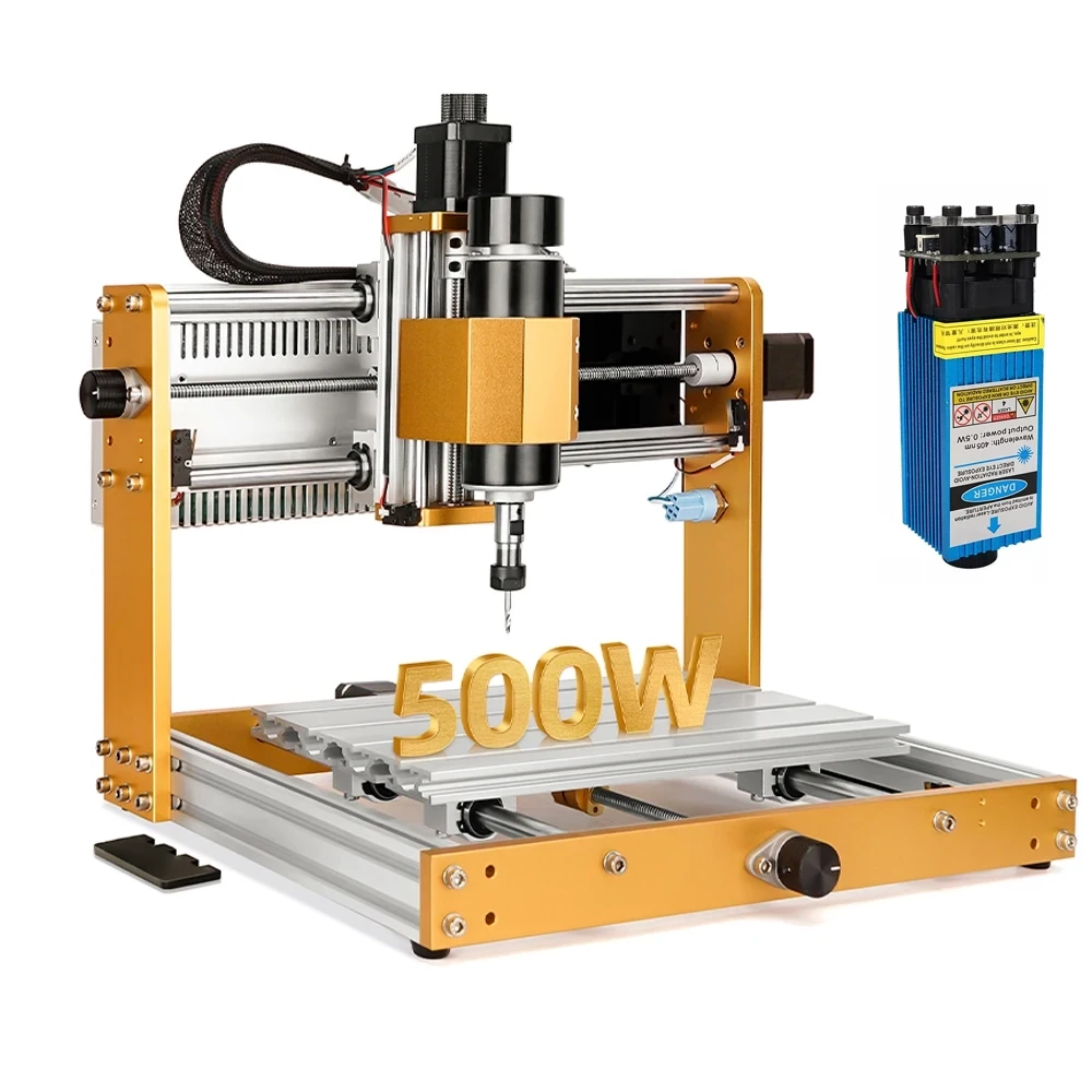 Гравер CNC 3018 PLUS 2.0 PRO MAX фрезер ЧПУ верстат 500W з лазерним модулем 2500 мВт