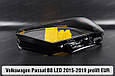 Скло фари VW Volkswagen Passat B8 LED EUR (2015-2019) дорест ліве, фото 6