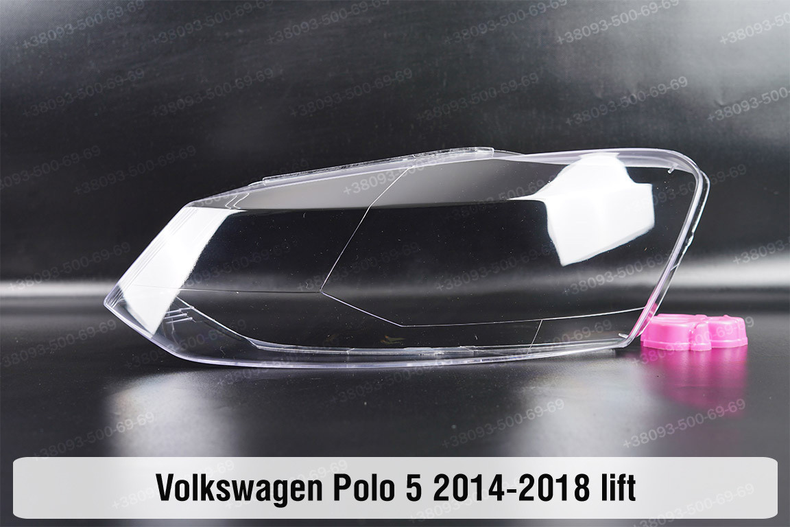 Скло фари VW Volkswagen Polo 5 (2014-2018) рест ліве, фото 1
