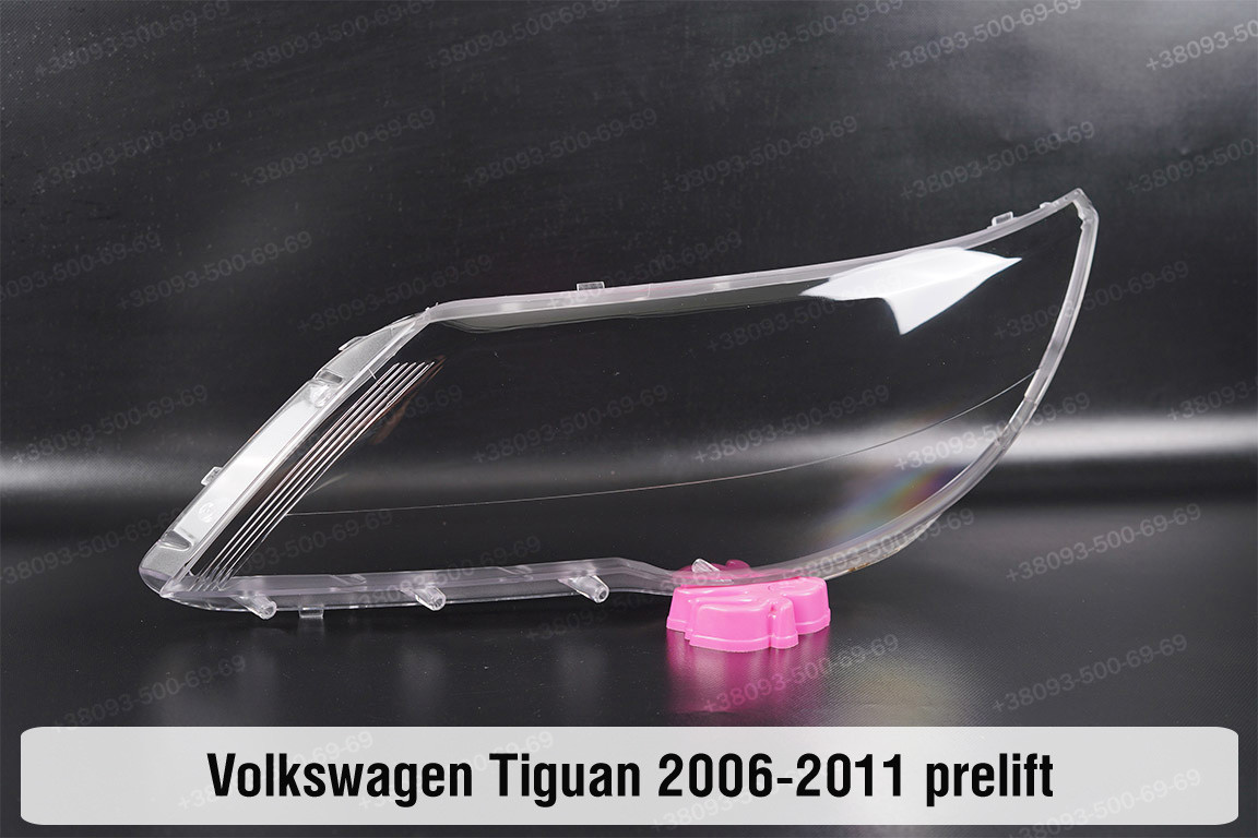 Скло фари VW Volkswagen Tiguan (2006-2011) дорест ліве, фото 1