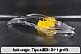 Скло фари VW Volkswagen Tiguan (2006-2011) дорест ліве, фото 4