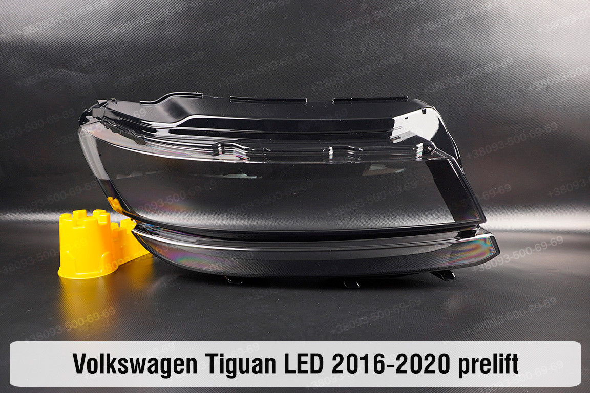 Скло фари VW Volkswagen Tiguan LED (2016-2020) дорест праве, фото 1