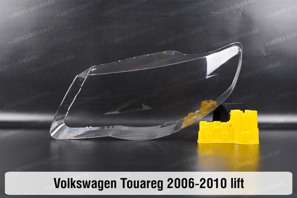 Скло фари VW Volkswagen Touareg (2006-2010) рест ліве
