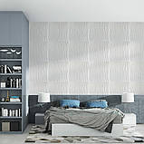 Самоклеюча декоративна настінно-стельова 3D панель хвилі 600*600*6mm (160) SW-00001199, фото 6