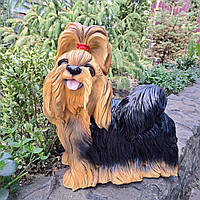 Садова фігура Йоркширський тер'єр (38х32х17 см), садові фігури з полістоуну, садові статуетки