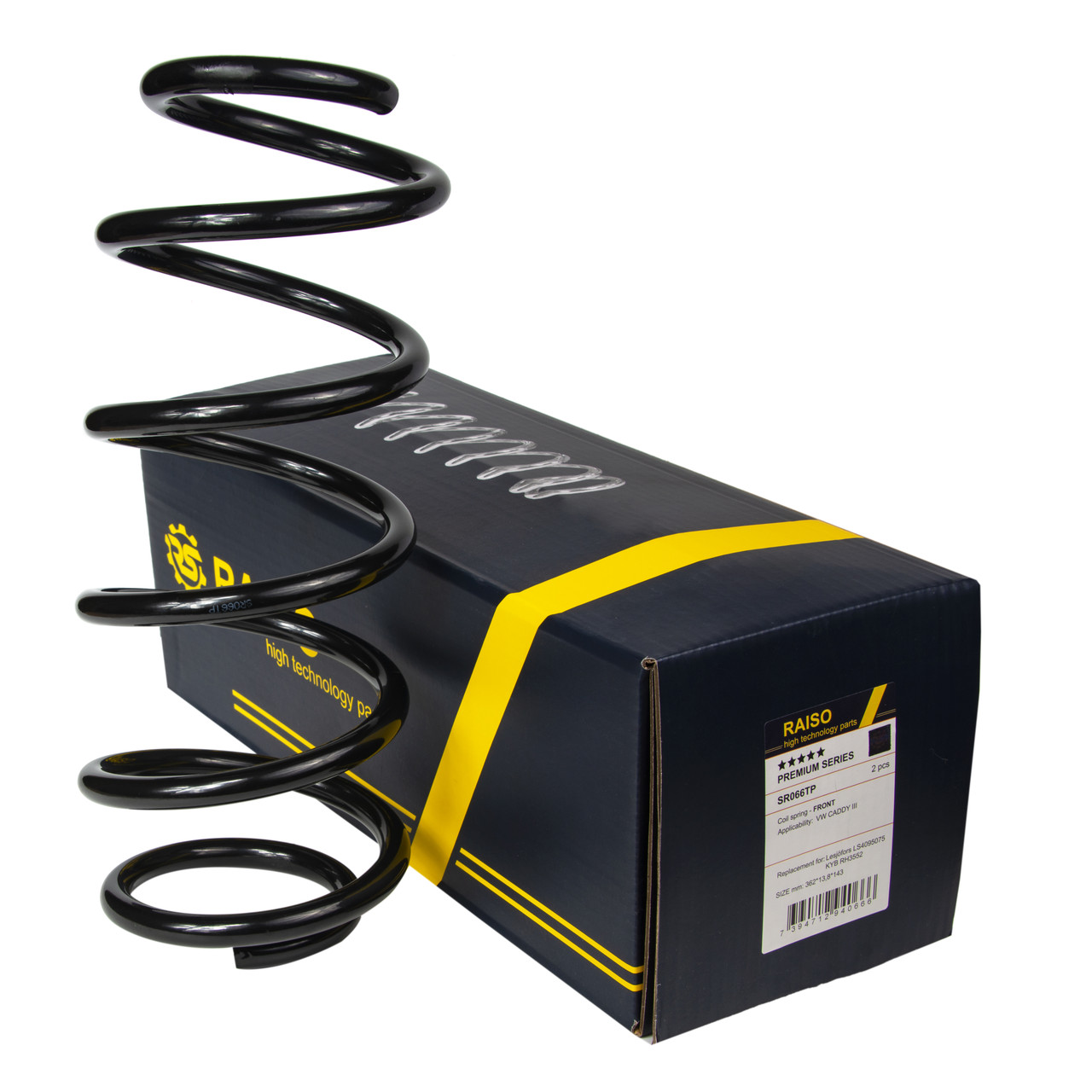 Пружина передня Raiso (Швеція) Volkswagen Tiguan, Фольксваген Тігуан 03-  #SF066TP UACCFQK4, фото 1
