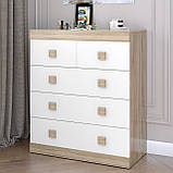 Комод для спальні Соната Комод 3 Венге темний + Білий (80х38х93.5 см) Еверест, фото 5