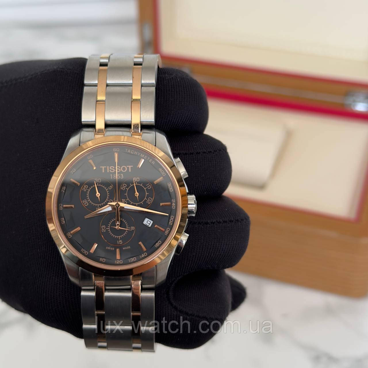Годинник чоловічий Tissot LT60 Metal Steel Silver/Gold-Black