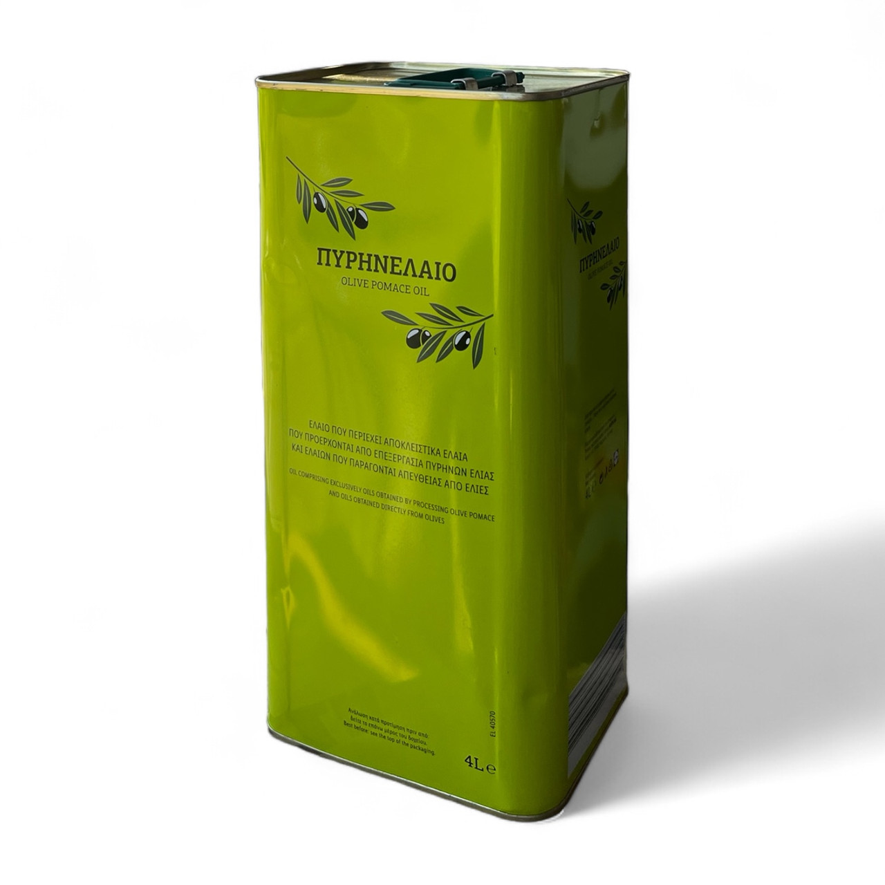 Грецька оливкова олія з вичавків Πυρηνέλαιο Olive Pomace Oil, суміш рафінованої олії та Extra Vergine 4 л.