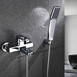 Змішувач для ванни з душовим гарнітуром Lidz Wawel 006 (k35) LDWAW006CRM45388 Chrome, фото 7