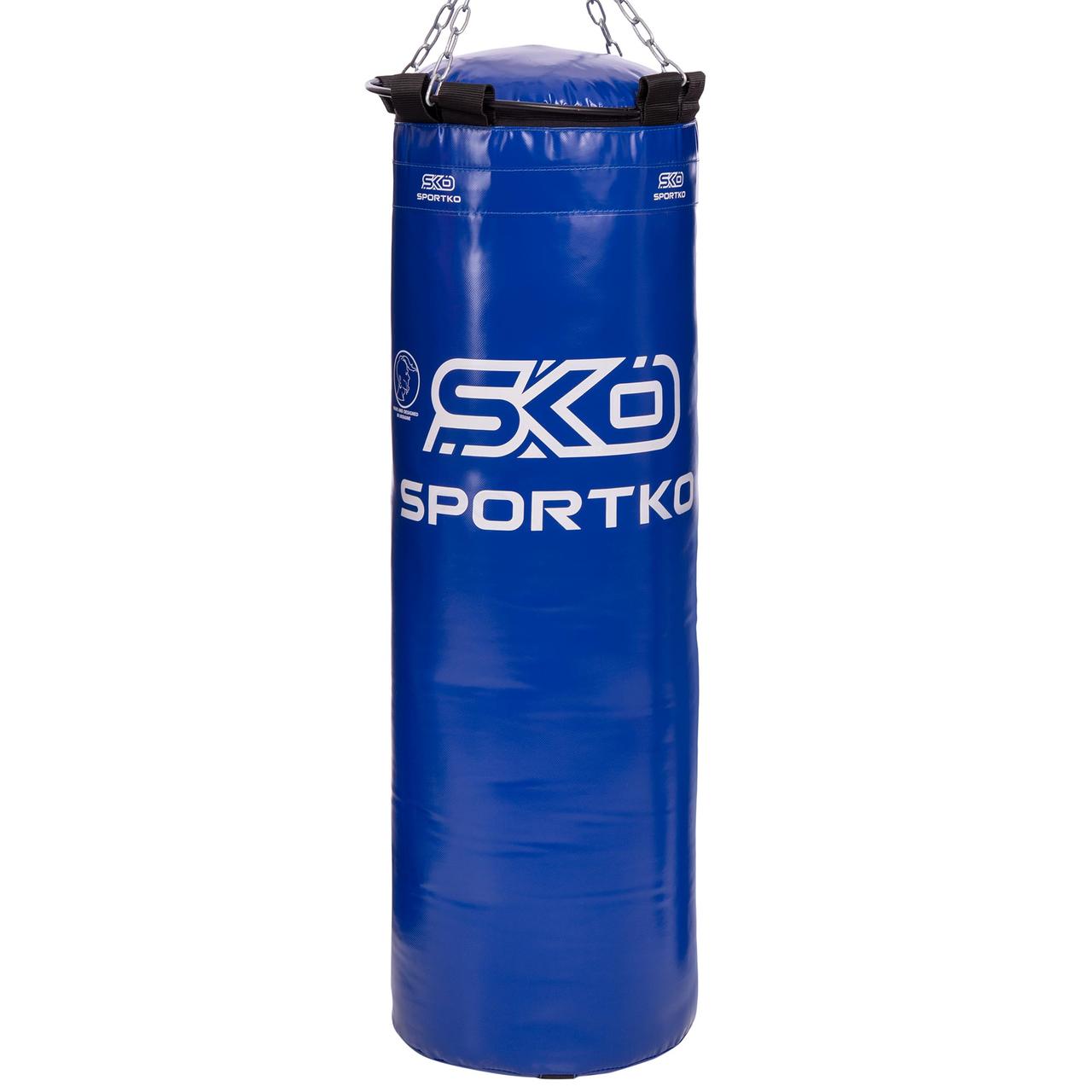 Мішок боксерський Циліндр із кільцем і ланцюгом SPORTKO ЕЛІТ MP-22 висота 110 см