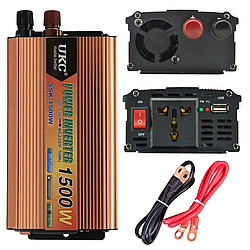 Перетворювач напруги 12-220V, 1500W, SSK UKC - EH /  Інвертор напруги / Інвертор автомобільний