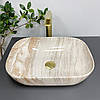 Умивальник (раковина) VBI RAVENNA TRAVERTINE GLOSSY накладний, фото 4