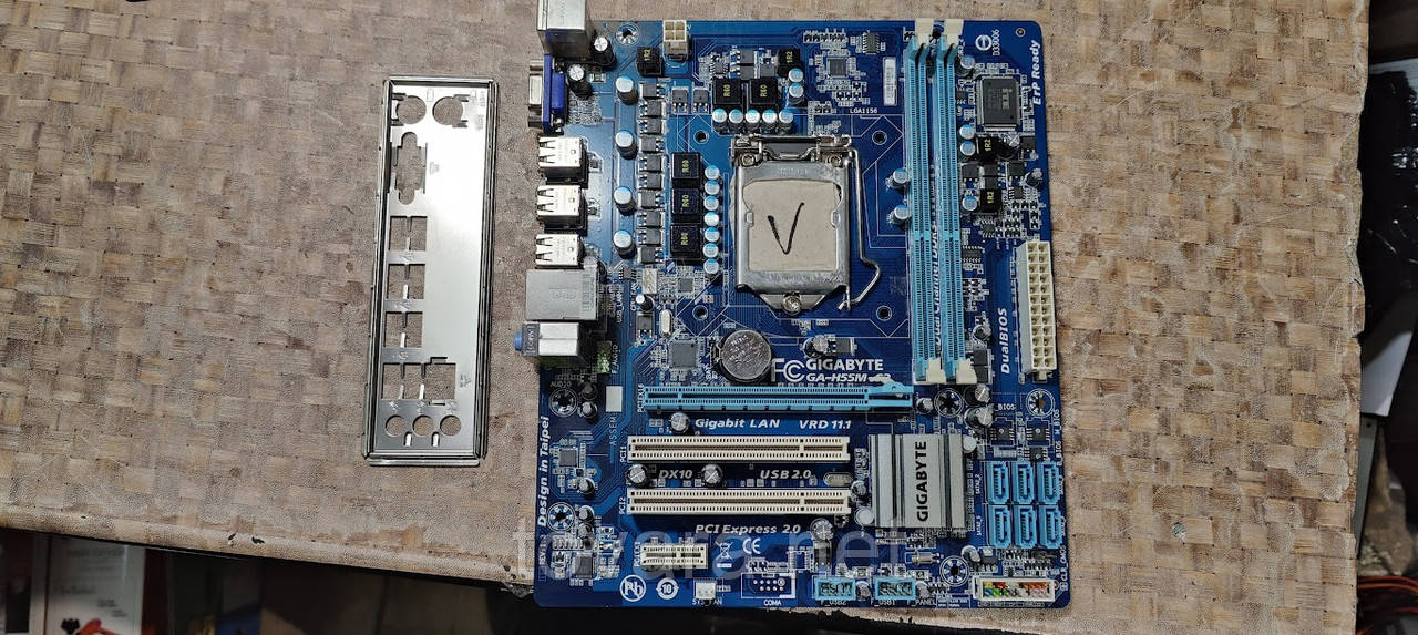 Мат. плата Gigabyte GA-H55M-S2 rev1.3 LGA1156 H55 Express SATA MicroATX 2DDR3 № 230910109