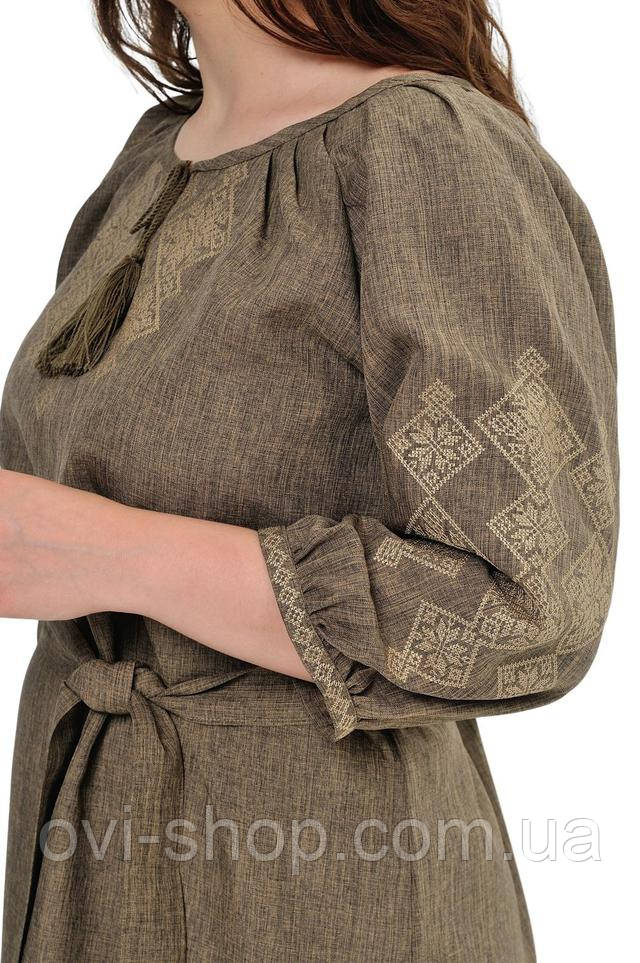 сукня вишиванка хакі