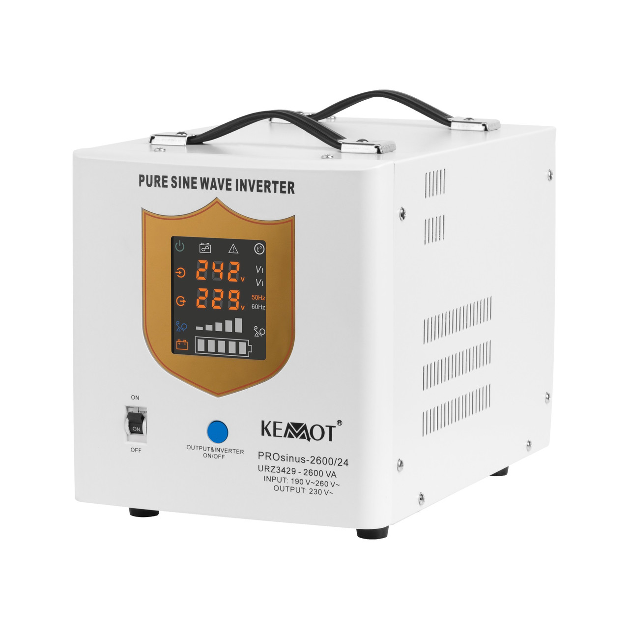 ДБЖ Перетворювач напруги KEMOT PROsinus 24/230V (2600VA/1800W) Інвертор джерело безперебійного живлення