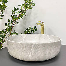 Умивальник (раковина) VBI BARI GREY STONE MATT накладний, фото 5