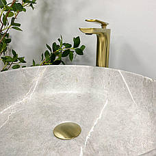 Умивальник (раковина) VBI BARI GREY STONE MATT накладний, фото 6