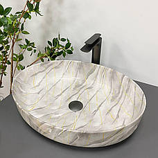 Умивальник (раковина) VBI UDINE STONE GLOSSY накладний, фото 4