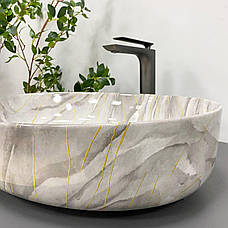 Умивальник (раковина) VBI UDINE STONE GLOSSY накладний, фото 6
