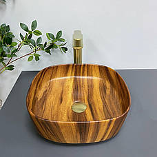 Умивальник (раковина) VBI AREZZO WOOD MATT накладний, фото 5