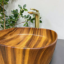 Умивальник (раковина) VBI AREZZO WOOD MATT накладний, фото 6