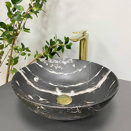 Умивальник (раковина) VBI AMALFI BLACK ONYX MATT накладний, фото 1