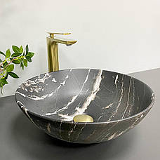 Умивальник (раковина) VBI AMALFI BLACK ONYX MATT накладний, фото 4