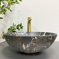 Умивальник (раковина) VBI AMALFI BLACK ONYX MATT накладний, фото 5