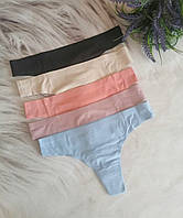 Жіночі трусики стрінги безшовні 42-48р 5 кольорів