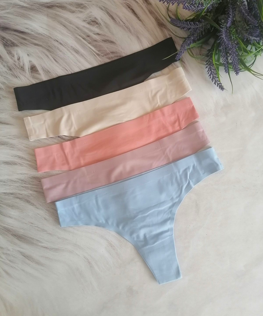 Жіночі трусики стрінги безшовні 42-48р 5 кольорів, фото 1