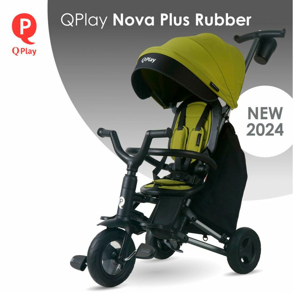 Велосипед складаний триколісний Qplay Nova Plus Rubber 2024 (Military Green)