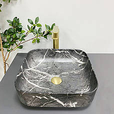 Умивальник (раковина) VBI ALGHERO BLACK ONYX MATT накладний, фото 4