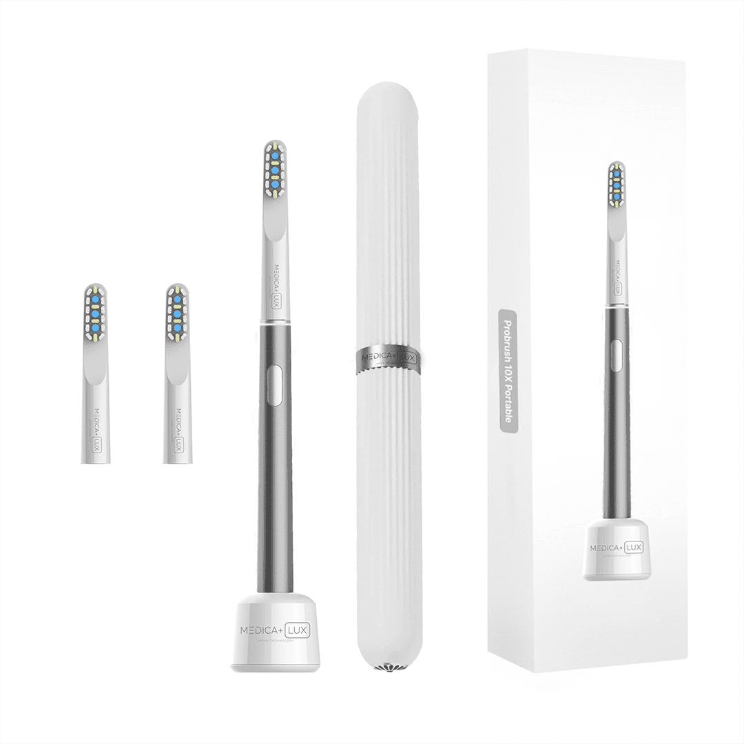 Відбілювальна звукова зубна щітка Medica+ Lux 10Х Portable Grey