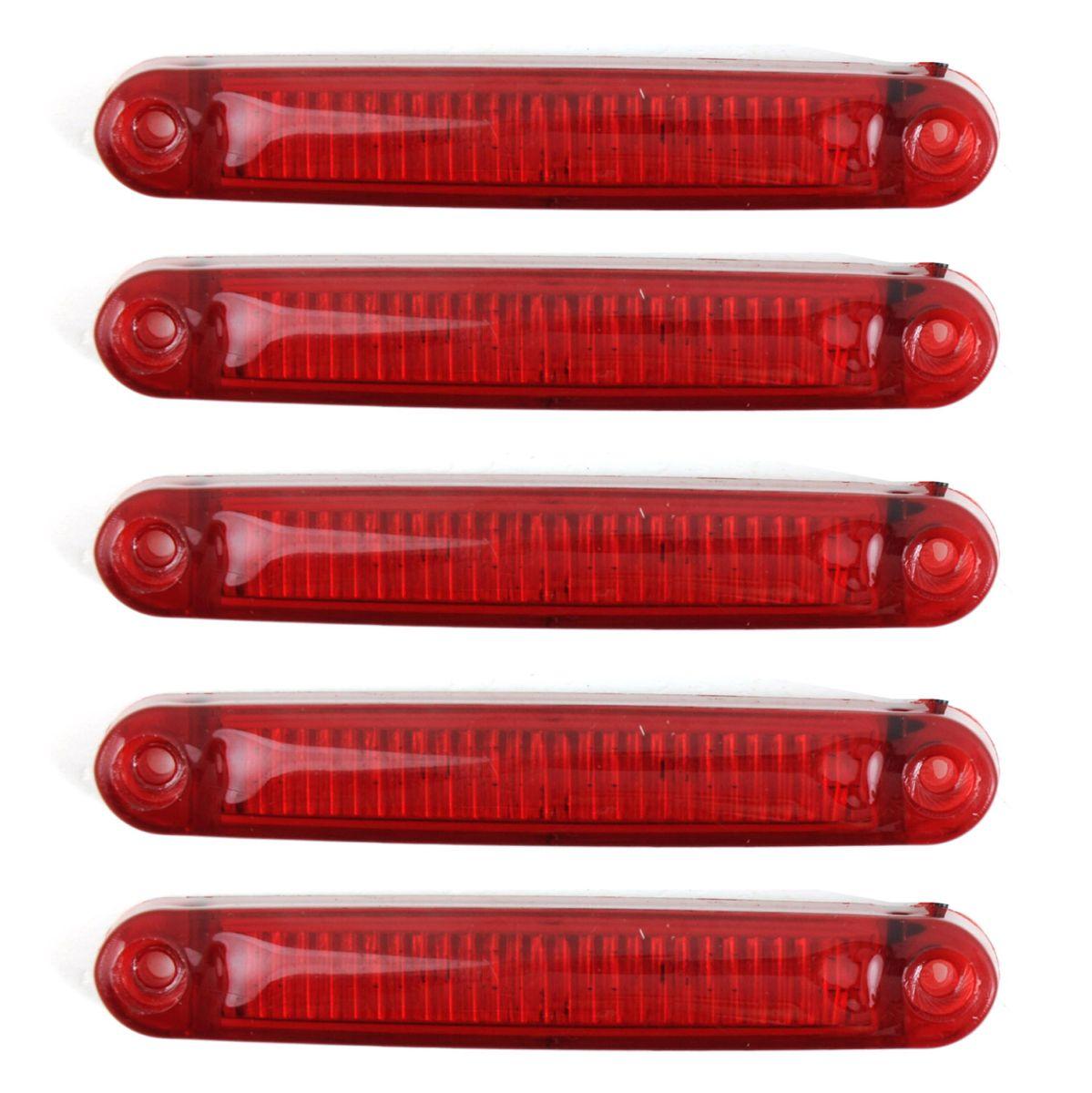 Габарит LED прямокутний 100х15 мм 2/24V 6 діодів Червоний галаксі 5 шт (MRТ 24 К 055), фото 1