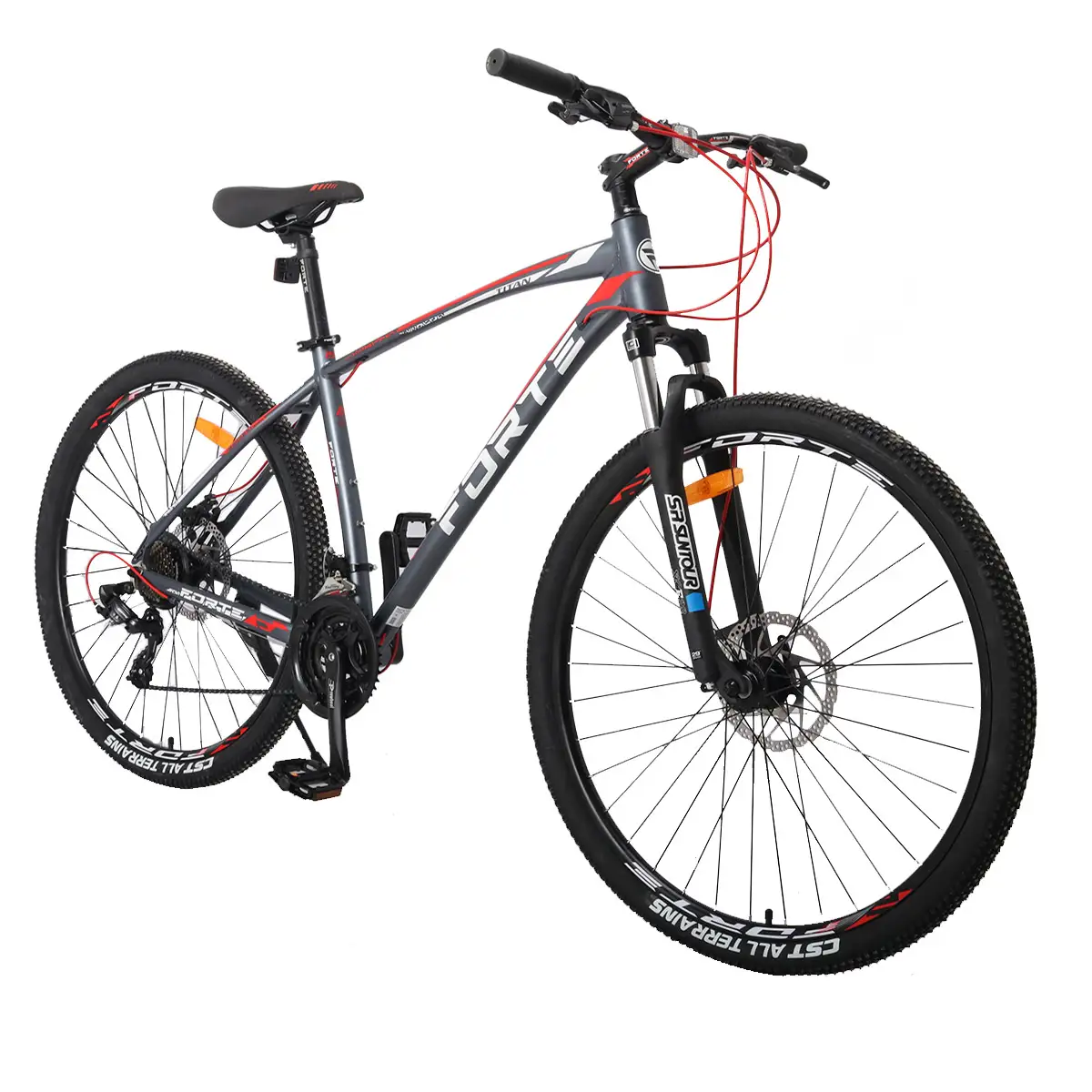 Велосипед Forte Titan МТВ 21"/29" Сіро-червоний