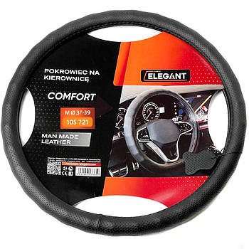 Чохол керма Elegant M 37-39 см Перфорація 1 шов Екошкіра Чорний (EL105 721)