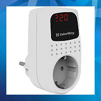 Реле напруги ColorWay (16A/3680W) 150V-210V/230V-280V DS2 (CW-VR16-02D)