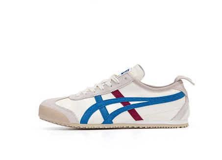 Чоловічі Кросівки Asics Onitsuka Tiger Mexico 66 / Асікс Оницука Тайгер Мексико 66 Білі з Синім та Червоним, фото 1