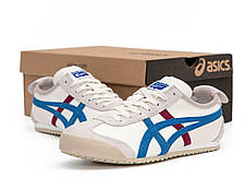 Чоловічі Кросівки Asics Onitsuka Tiger Mexico 66 / Асікс Оницука Тайгер Мексико 66 Білі з Синім та Червоним, фото 4
