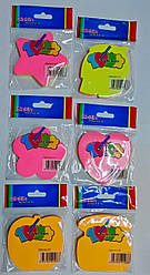 Блок для нотаток 76*76 з клейким шаром, Y-01 100арк., ФІГУРНИЙ