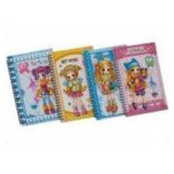 Блокнот на спір А5 "Аплікація" Х-33 (X-18)Х-37 Дівчинка з намистинками та дзвіночком