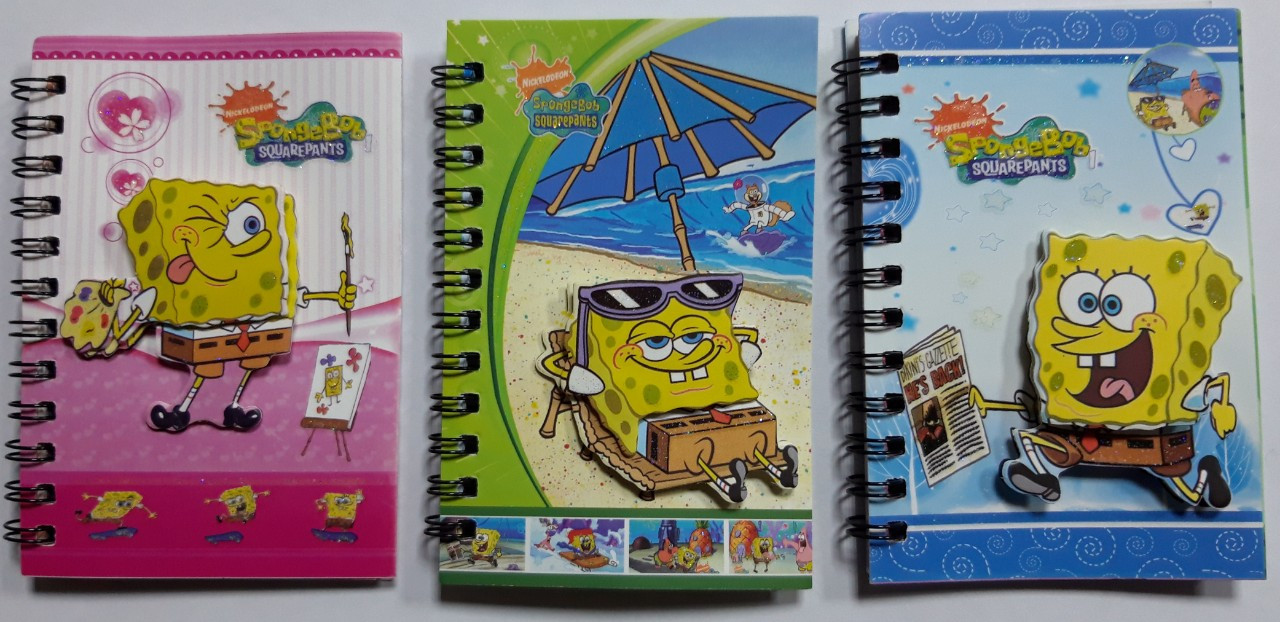 Блокнот на спір А7 "Аплікація" Х-136/137 Губка Боб, фото 1