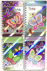 Блокнот на спір А5 NoА-547 "Метелик" тверда обкладинка, аплікація