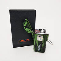 Електроімпульсна USB запальничка Explorer JL-317/6863 акумуляторна водонепроникна З/У USB Камуфляжна
