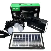 Зарядна станція комплекс на сонячній батареї GDLITE GD-1 Power bank з лампочками