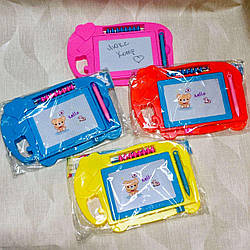 Дошка дитяча магнітна No1920/8018 "Слоник" (24 см*16,5 см/12*8 см) троянд,блак, жовт, фарб