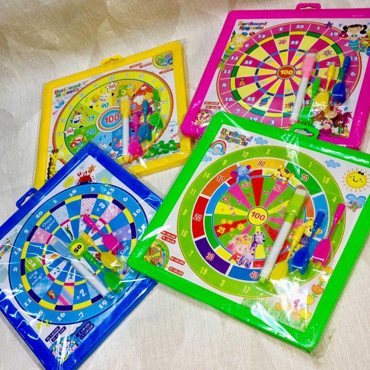 Дошка дитяча магнітно-маркерна No 902 F + магн. дартц з обр.ст.+ маркер 22,5*22,5см, фото 1