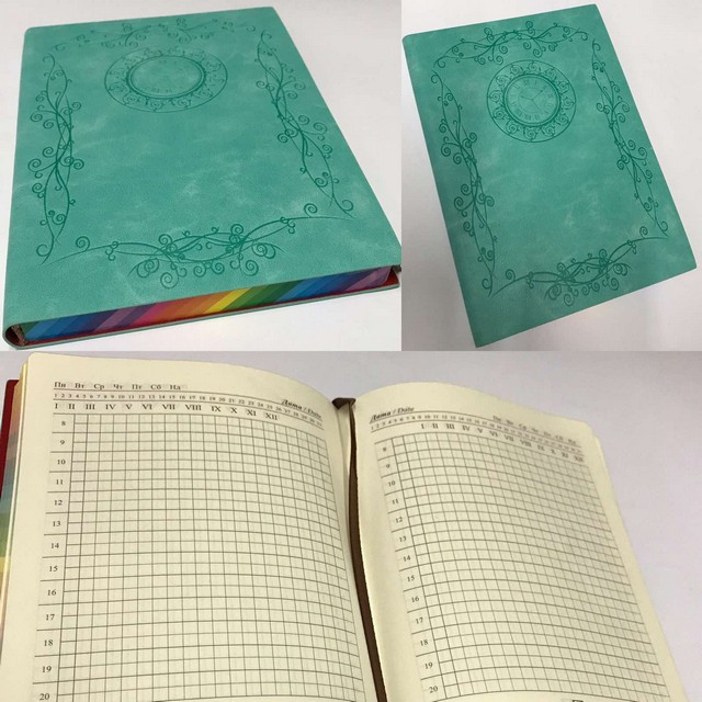 Тижневик недатовий А-5 No N-56-9 "Часи" (клітинка) м'який,жовт. бум, мікс3, фото 1